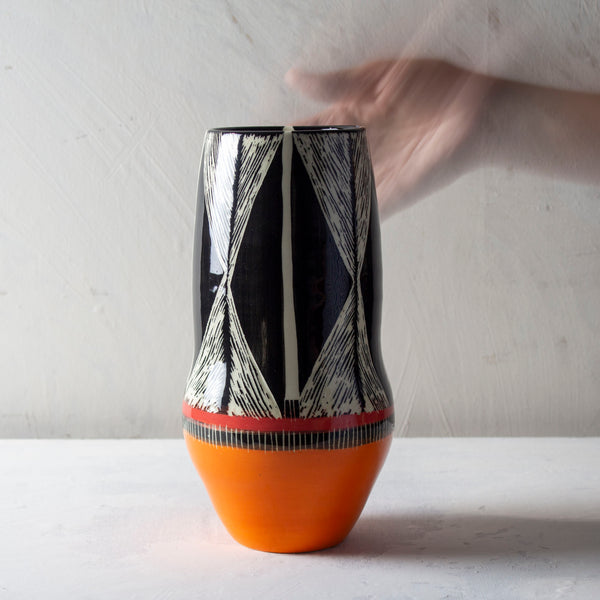 Acid Diamond - Contoured Vase