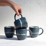 Painterly Blue Steel - Rounded Mug