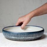 Painterly Blue Steel - Rounded Platter