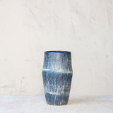 Painterly Blue Steel - Angled Vase