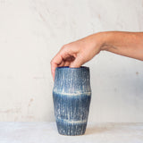 Painterly Blue Steel - Angled Vase