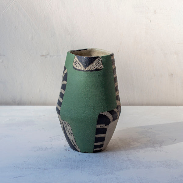 Moss Pathways - Angular Vase