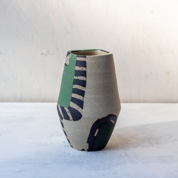 Moss Pathways - Angular Vase