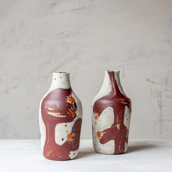 Flaming Fronds - Sm Bottle Vase