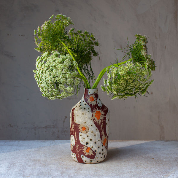 Flaming Fronds - Bottle Vase