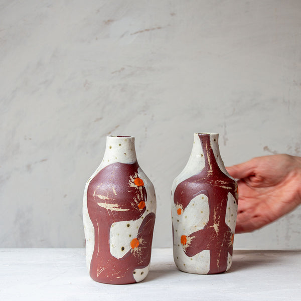Flaming Fronds - Sm Bottle Vase