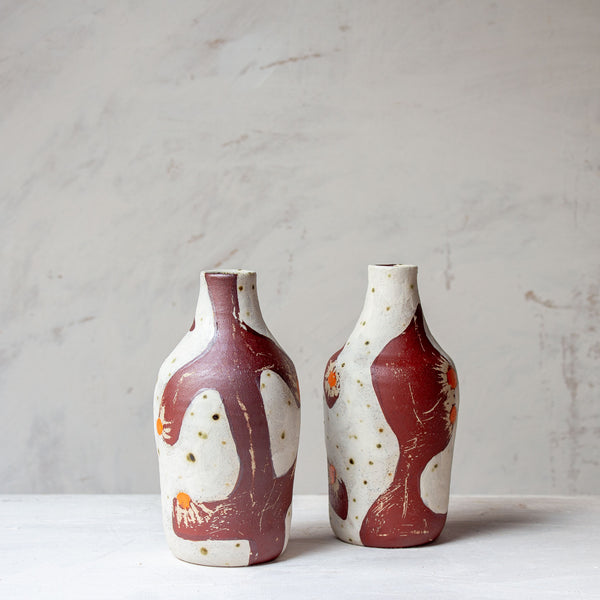 Flaming Fronds - Sm Bottle Vase