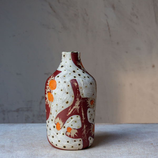 Flaming Fronds - Bottle Vase