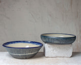 Painterly Blue Steel - Splayed Lg Bowl