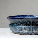 Painterly Blue Steel - Rounded Platter