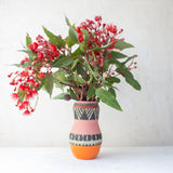 Tri Burst Candy Cane - Contoured Vase