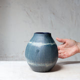 Painterly Blue Steel - Classic Vase