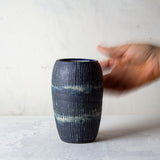 Painterly Blue Steel - Contoured Vase