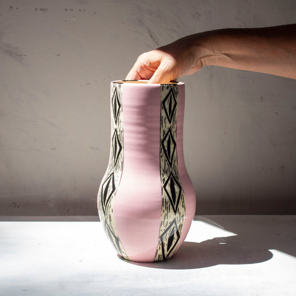 Pink Diamond - Contoured Vase