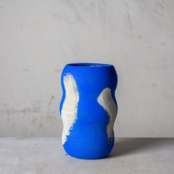 Slip Brushstrokes - Contoured Vase
