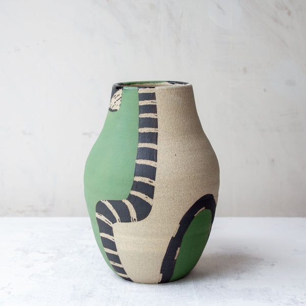 Moss Pathways - Contoured Vase