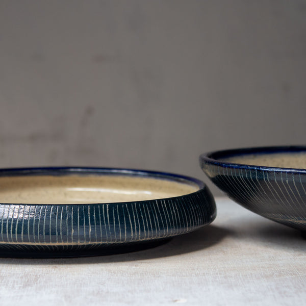 Painterly Blue Steel - Deep Plate