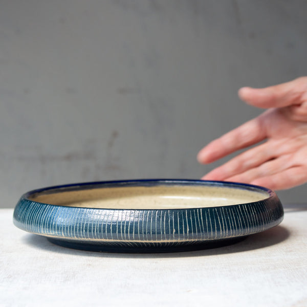 Painterly Blue Steel - Deep Plate