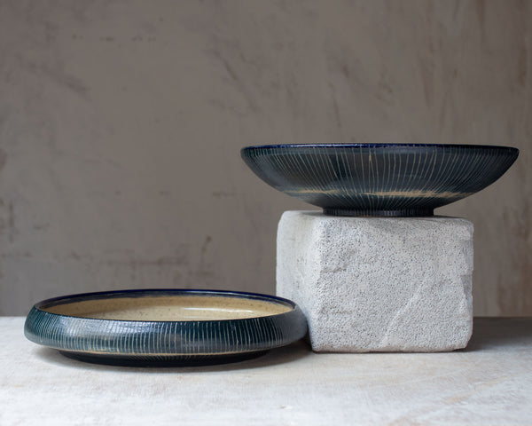 Painterly Blue Steel - Deep Plate