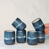 Painterly Blue Steel - Dimple Tumbler