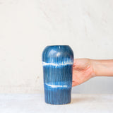Painterly Blue Steel - Enclosed Vase