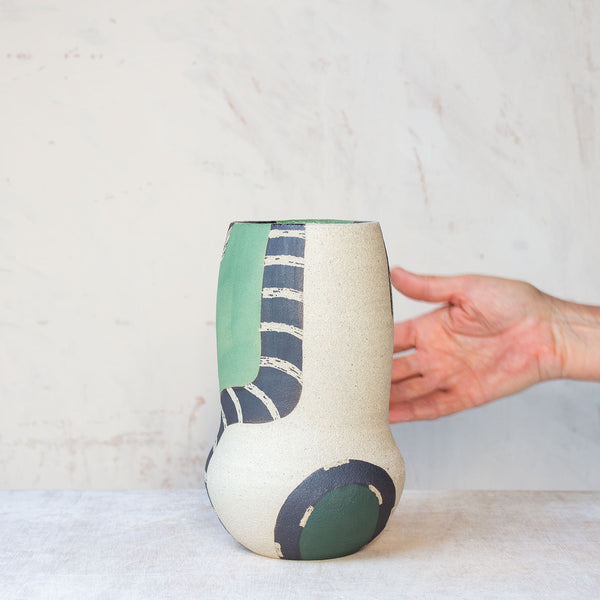 Moss Pathways - Distorted Vase