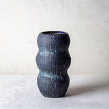 Painterly Blue Steel - Figurative Vase