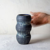 Painterly Blue Steel - Figurative Vase