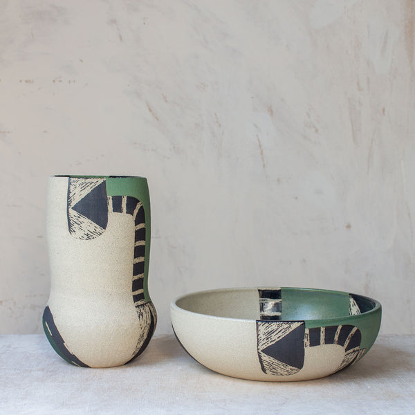 Moss Pathways - Distorted Vase