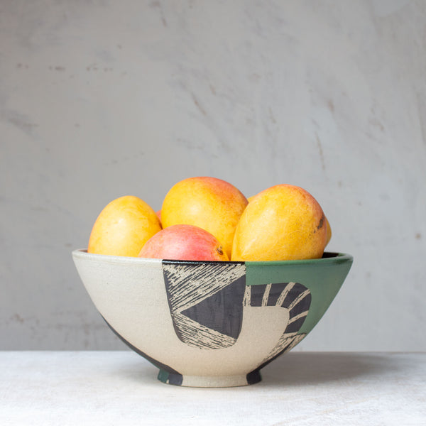 Moss Pathways - Splayed Bowl