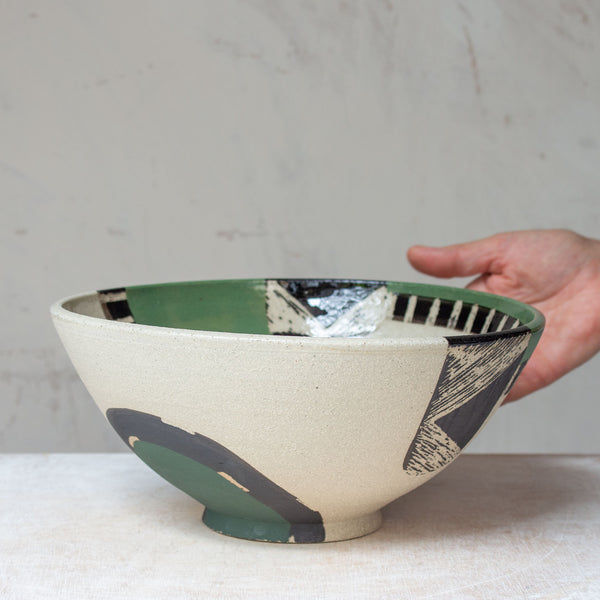 Moss Pathways - Splayed Bowl