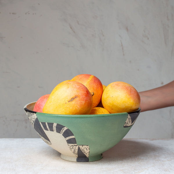Moss Pathways - Splayed Bowl