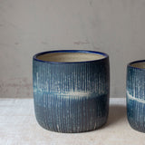 Painterly Blue Steel - Lg Planter