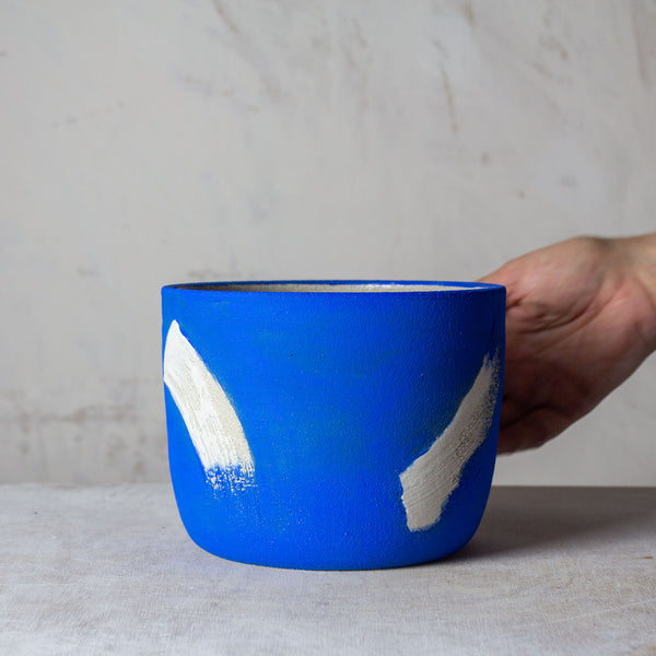 Slip Brushstrokes - Large Planter