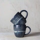 Painterly Blue Steel - Rounded Mug