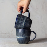 Painterly Blue Steel - Rounded Mug