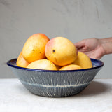 Painterly Blue Steel - Splayed Lg Bowl