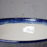 Painterly Blue Steel - Splayed Lg Bowl