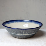 Painterly Blue Steel - Splayed Lg Bowl