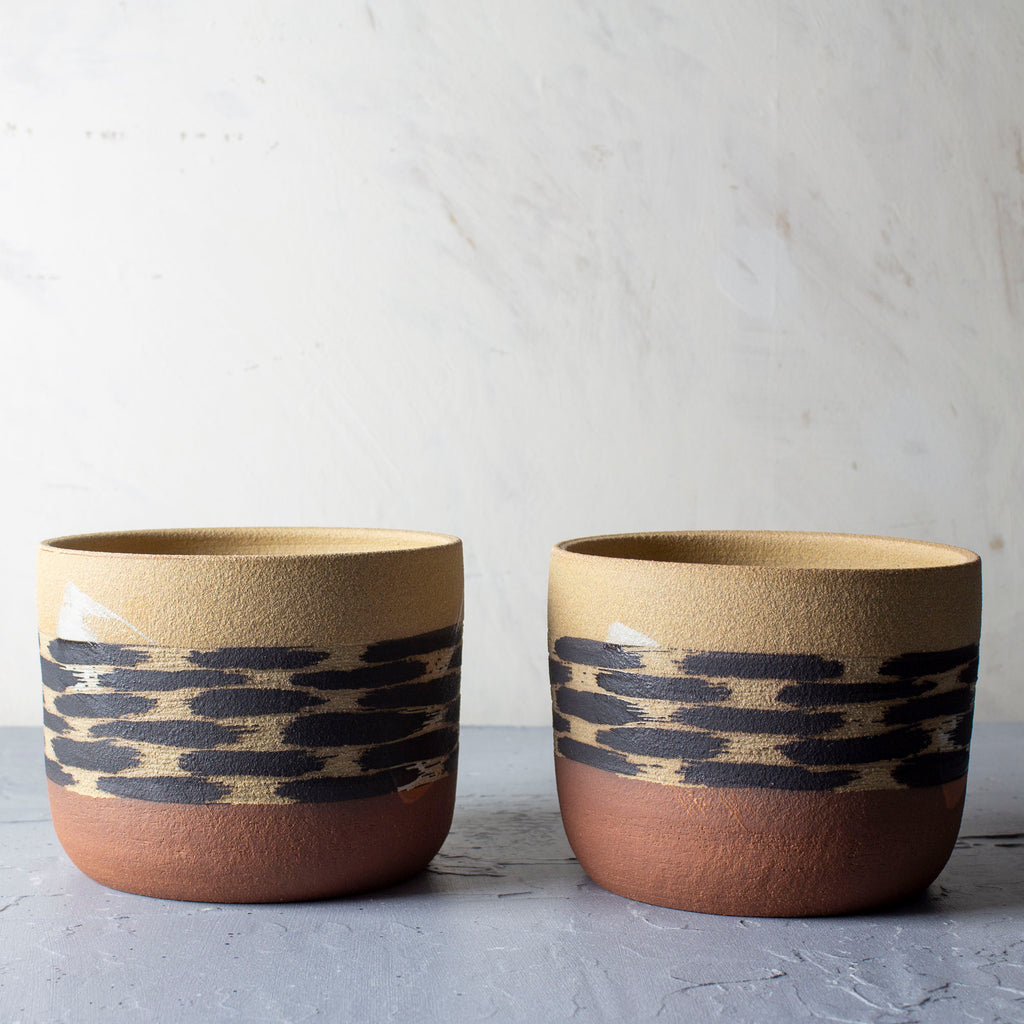 lg plant pots Ikat Stripe - Lg Planter