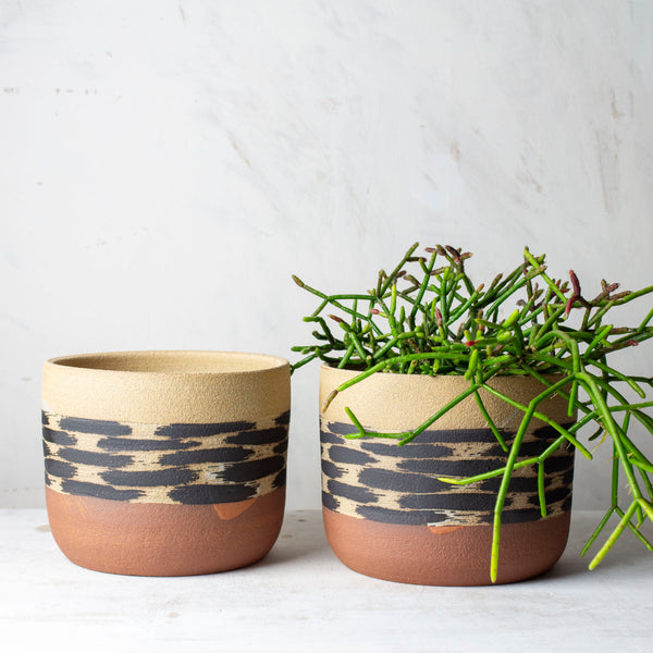 Ikat Stripe - Lg Planter