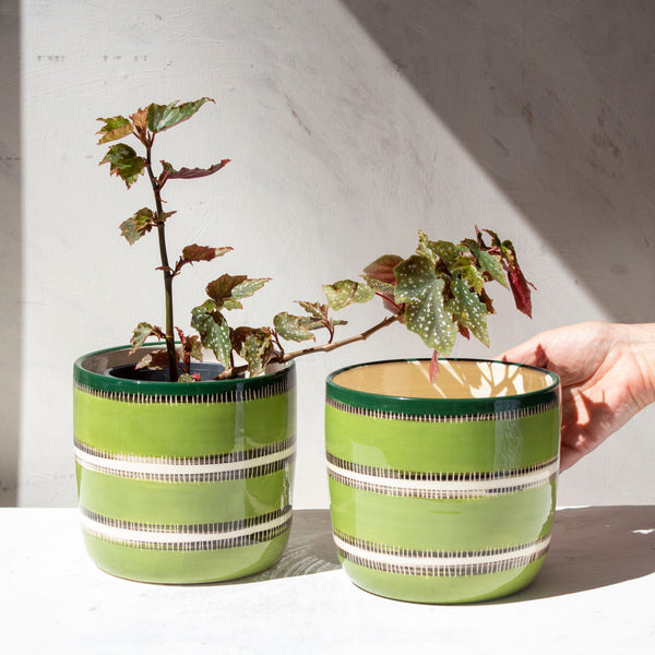 Moss Stitched Up - Lg Planter