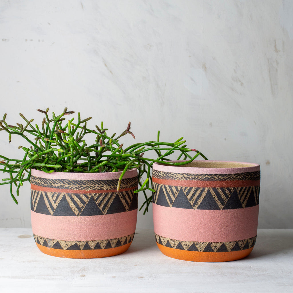 lg plant pots Tri-Burst Sunset - Lg Planter