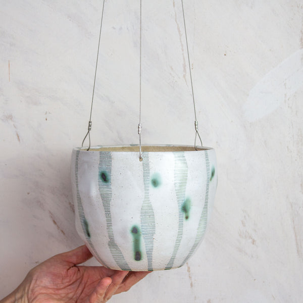 Lichen - Lg Rounded Hanging Planter