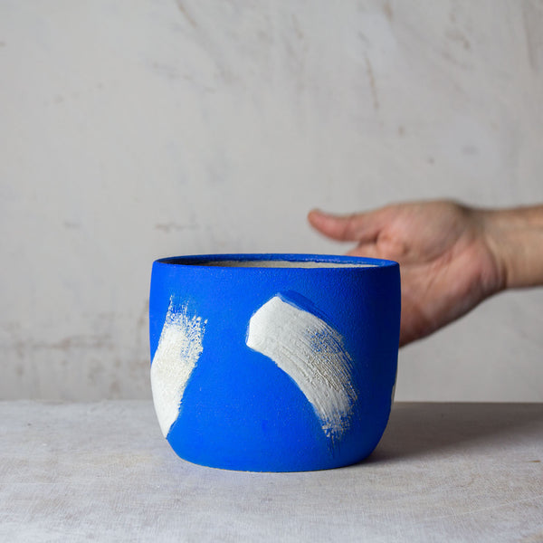 Slip Brushstrokes - Planter