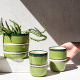 Moss Stitched Up - Lg Planter