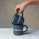 Painterly Blue Steel - Squat Mug