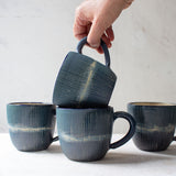 Painterly Blue Steel - Rounded Mug