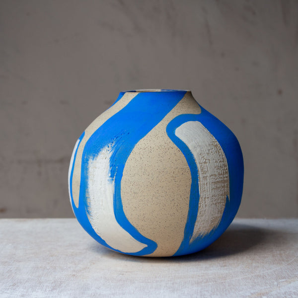 Slip Brushstrokes - Orb Vase