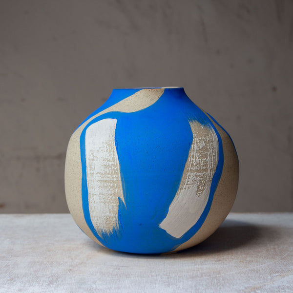 Slip Brushstrokes - Orb Vase